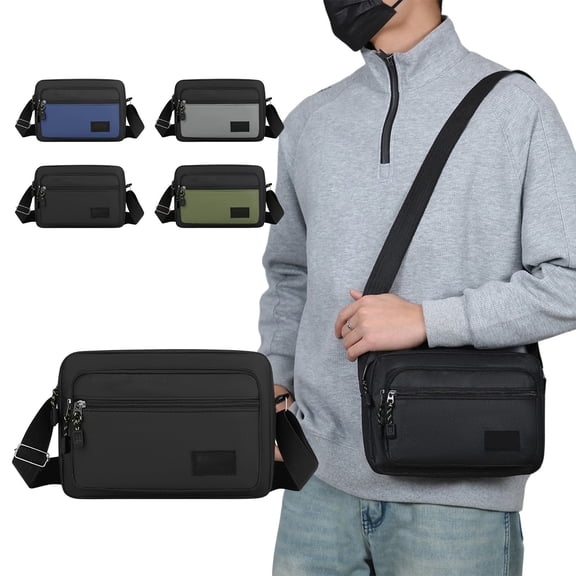 Hfnxid Small Nylon Crossbody Bags for Women Unisex Belt Bag Fanny Pack with Adjustable Strap for Traveling