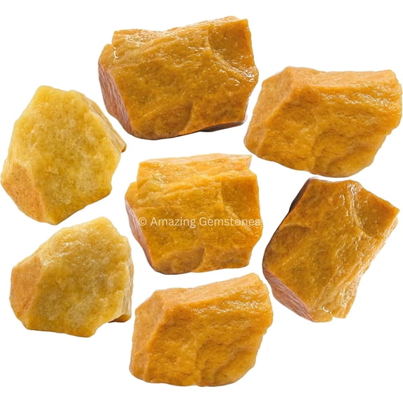 Yellow Jasper Raw Crystals and Healing Stones (1 lb)