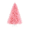 thumbnail image 2 of 7.5ft Pink Christmas Tree with Lights, Tree Prelit with 1412 Branch Tips, 600 Warm Lights and Metal Stand by Homestock, 2 of 9