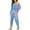 Blue and Purple - Plumeria, variant on DISNIMO Plumeria Print Women Pajama Set 2 Piece Lounge Pjs Sets Long Sleeve Sleepwear Top with Long Pants Round Neck Nightwear Casual Soft Loungewear, S