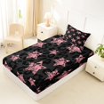 thumbnail image 4 of Manfei Cute Pink Stars Twin Sheets,Vintage Black Cheetah Bedding,3-Piece,1 Flat Sheet,1 Fitted Sheet and 1 Pillowcase, 4 of 6
