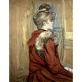 thumbnail image 3 of Toulouse-Lautrec, Henri 15x18 Black Modern Framed Museum Art Print Titled - Young Woman with her Fur, Mademoiselle Jeanne Fontaine, 3 of 5