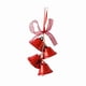 thumbnail image 2 of Adorno colgante de lazo y campana navideña para árbol de Navidad Rojo, 2 of 7