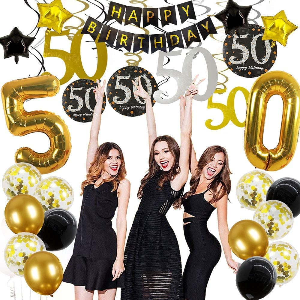 Black dress for 50th birthday party deals