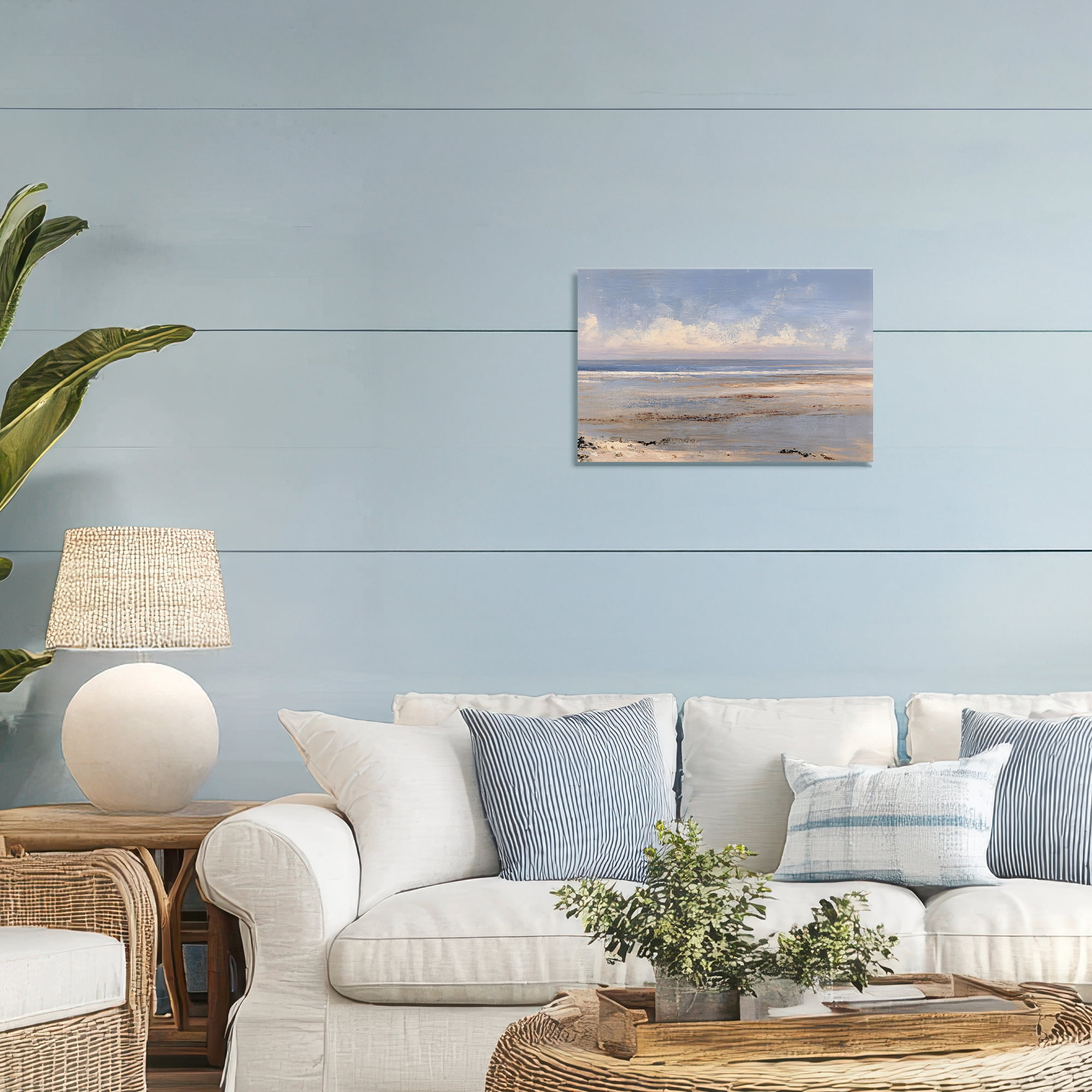 Stupell Industries Rustic Ocean Horizon Impression Canvas Wall Art, design by Jacky Ngan
