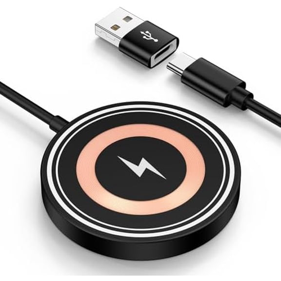 15W Magnetic Wireless Charger Pad, Fast Wireless Charging for Samsung Galaxy S26 Ultra S26 , S25 FE Ultra S24 S23 S22 S21 Z Fold 7, iPhone 17 16 15 14 13, USB‑C USB‑A Ports for MagSafe Devices