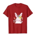 thumbnail image 4 of VBTAPA Easter T Shirts for Women Short Sleeve Crewneck Tops Novelty Funny Bunny Printed Graphic Tees Casual Holiday Tee Blouse Sales of Today Pink XXL, 4 of 5