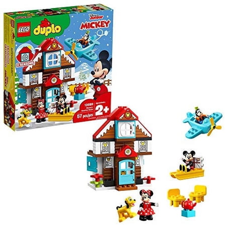 LEGO DUPLO Disney Mickey's Vacation House 10889 Toy House Building Set for Toddlers with Minnie Mouse, Goofy, Pluto and Mickey Mouse Figures (57 Pieces)
