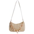 thumbnail image 6 of Spencer Small Hobo Bag Purses Straw Handbag for Women Top Handle Tote Handbag with Zipper Ladies Shoulder Bag, Khaki, 6 of 11