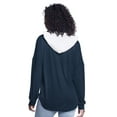 thumbnail image 2 of Women's G-III 4Her by Carl Banks Navy LA Clippers Bench Player Oversized Long Sleeve Hooded Top, 2 of 2