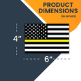 thumbnail image 2 of Magnet Me Up Thin Yellow Line American Flag Vinyl Automotive Magnet Decal, 4x6 In, 2 Pk, Black, Yellow, White, 2 of 7