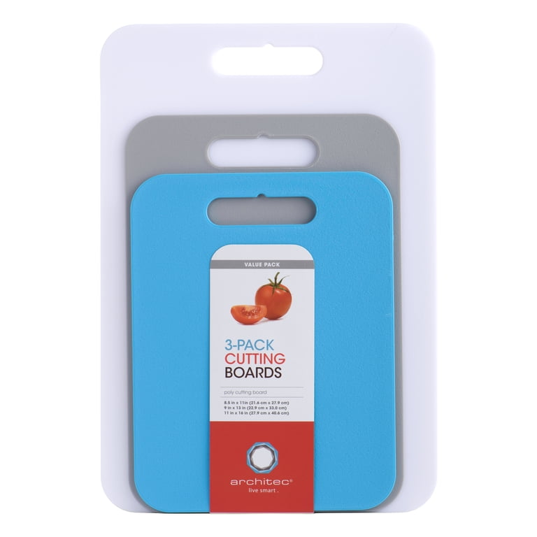 Architec 3-Piece Reversible Cutting Board Set, Blue photo 4