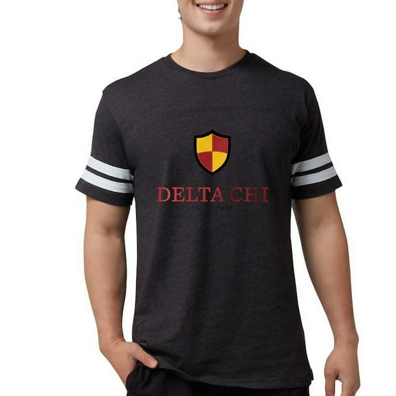 CafePress - Delta Chi Vertical Color Logo T Shirt - Mens Football Shirt
