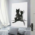 thumbnail image 3 of Wall Art Farmhouse Cat Couple Print Minimalist Black & White Watercolor Painting Two Cats Canvas Wall Art Poster Decorative Bedroom Modern Home Print Picture Artworks Posters 24x36inch(60x90cm), 3 of 6