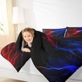 thumbnail image 4 of Feelyou Mysitc Lightning Full Size Comforter Sets for Teens, Red Blue Tornado Storm Bedding Comforter Set, Natural Weather Reversible Bedding Sets, Luxury Bedroom Decor, 3pcs, 4 of 8
