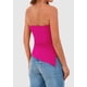 thumbnail image 2 of Top Tubo PRETTYGARDEN para Mujer Rojo Rosa Medio con Fruncido Lateral, 2 of 5