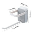 thumbnail image 4 of Hanger Wall Mounted Self Adhesive Storage Hook Foldable Plastic Clothes Rack Organizer  Blue, 4 of 10