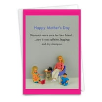 NobleWorks Funny Mother's Day Greeting Card with 5 x 7 Inch Envelope (1 Card) Mom Mom's Best Friends C10409MDG