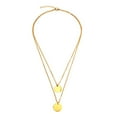 thumbnail image 1 of serony Layered Chain Necklace Exquisite Adjustable Sturdy Aesthetic Jewelry Gold Silver Hanging Pendants Valentines Day Creative Gift Gold, 1 of 7