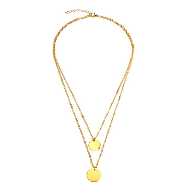 serony Layered Chain Necklace Exquisite Adjustable Sturdy Aesthetic Jewelry Gold Silver Hanging Pendants Valentines Day Creative Gift Gold