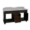 thumbnail image 2 of Elizabeth 72" Double Bathroom Vanity with Chocolate Cabinet and Carrara Marble Top, 2 of 6