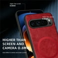 thumbnail image 5 of Allytechgroup Magnetic for Google Pixel 9 / 9 Pro Case, Compatible with MagSafe Support Magnetic Car Phone Mount PU Leather Slim Phone Case for Women Men for Google Pixel 9 / 9 Pro, Winered, 5 of 9