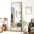 thumbnail image 3 of BEAUTYPEAK 64"x21" Full Length Mirror Rectangle Body Dressing Floor Standing Mirrors, Black, 3 of 8