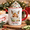 Black, variant on Christmas Mug Reindeer Spa Day Ceramic Coffee Cup for Holiday Cocoa Gift