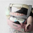 thumbnail image 3 of Bolsa organizadora para cochecito, multifuncional, con portavasos aislante, para guardar biberones, pañales, teléfono, llaves, juguetes y artículos para bebé., 3 of 8