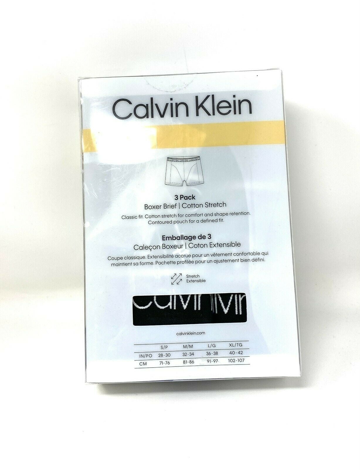 Calvin Klein 3 Size Blue Stretch Cotton Pack Boxer Black Men\'s Briefs Logo