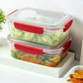 thumbnail image 3 of 5 Pack Stackable Food Storage Containers Airtight Leakproof Snap Lock Lids BPA Free Food Grade Meal Prep Containers, 3 of 3