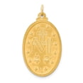 thumbnail image 3 of 14k Polished and Satin Solid Large Miraculous Medal Oval Pendant XR1755, 3 of 4