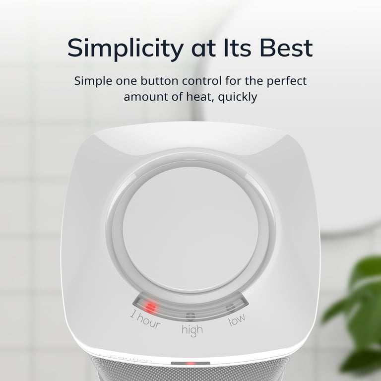 Lasko 1500W Indoor Portable Bathroom Space Heater with ALCI Safety