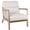 Beige, variant on S-HOME Mid Century Modern Accent Chair with Detachable Lumbar Pillow Solid Wood Frame for Living Room or Home Office, Beige