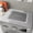 Grey Marine, variant on Floral Print Washing Machine Mat for Top Load Non-Slip Washer Dryer Covers, Dust-proof Washing Machine Covers Pad Dust Cover Pad Decorative Laundry Room Kitchen Protector Mat for Home Decor