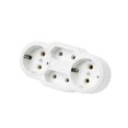 thumbnail image 2 of 250v Triple Plug Protective Contact Multiple Plug Power Distribution Adapter EU To Russian Good Quality Conversion Socket, 2 of 5