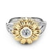 thumbnail image 2 of Anillo de cobre femenino Ecomeon Anillo de compromiso girasol redondo Vintage con circón Tamaños 6# 7# 8# 9#, 2 of 5