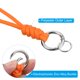 thumbnail image 5 of Llavero de paracord de 4" con anillas planas trenzadas, correa de muñeca, naranja, 5 of 7