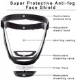 thumbnail image 5 of Full Face Anti-Fog Shield - Super Protective Mask Safety Transparent Head Cover - High-Definition Face Shield, with Removable Filter Tank and Filte Cotton - Suitable for Adults（Black）, 5 of 12