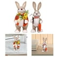 thumbnail image 1 of 2x Bunny Figurine Decoration Gift Kids Toys Durable Figures Delicate Rabbit Statue for Farmhouse Countertop Patio Kitchen Yard Style B, 1 of 9