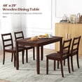 thumbnail image 6 of Gymax 48'' Wooden Dining Table for 4 People w/ Rubber Wood Legs Rectangular Table Cherry, 6 of 10