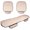 Beige, variant on Ice Silk Car Seat Covers - Non-, Breathable - Front Seats, Universal Fit - 2pcs, Storage Pocket, Anti-Wear, Easy Install