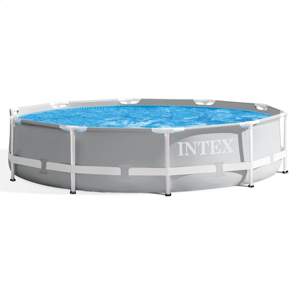 Intex Prism Metal Frame Round Above Ground Swimming Pool No Pump (Multiple Sizes)