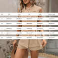 thumbnail image 3 of LEKODE Womens Summer 2 Piece Sets Sleeveless Wrap V Neck Knotted Linen Vest Tops High Waist Shorts Matching Sets Vacation Outfits Purple XL, 3 of 8