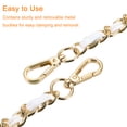 thumbnail image 5 of Uxcell Purse Chain Strap - 47" Purse Strap Shoulder Cross Body Replacement Strap, White&Gold, 5 of 6