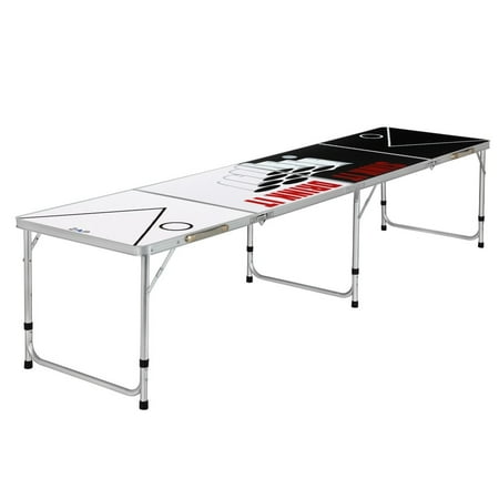 Washers Tournament - Zaap 8ft Tournament Size Folding Beer Pong/Picnic/Camping Table-Sink & Drink
