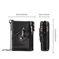 thumbnail image 3 of LOUEBICA Wallet for Men Large Capacity RFID Blocking Leather Bifold Wallet with Double Zipper Pockets and Front Zipper Pocket, 3 of 5