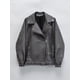 thumbnail image 1 of -Chaqueta de cuero sintético para mujer, abrigo holgado de estilo Retro con cremallera y cinturón, prenda de vestir elegante para primavera y otoño, 1 of 5