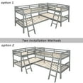 thumbnail image 3 of Newboti Furniture L-Shaped Bunk Bed with Ladder,Twin Size-Gray NO.38785, 3 of 9