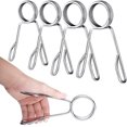 thumbnail image 1 of 4 Pieces 2 Inch Dumbbell Spring Collars Barbell Clamps Locking Collars Clips for Weightlifting Exercise Fitness Training Supplies (Silver), 1 of 6